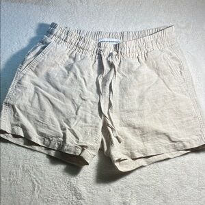 Amazon Essentials Light Beige Drawstring Linen-Blend women’s Shorts